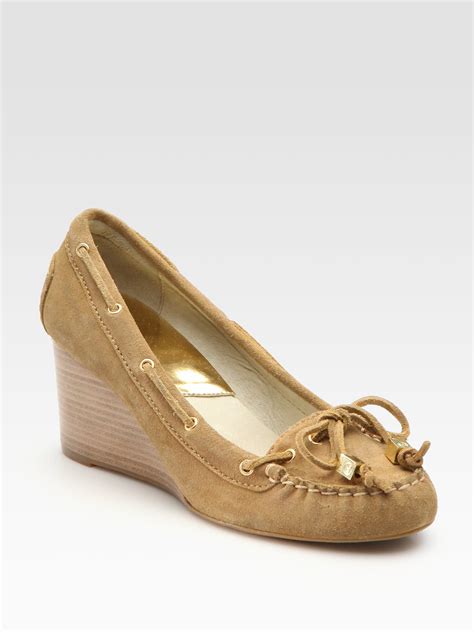 last season michael kors suede amber moccasins with gel-type insole|Eve Suede Moccasin .